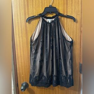 Black lace halter top